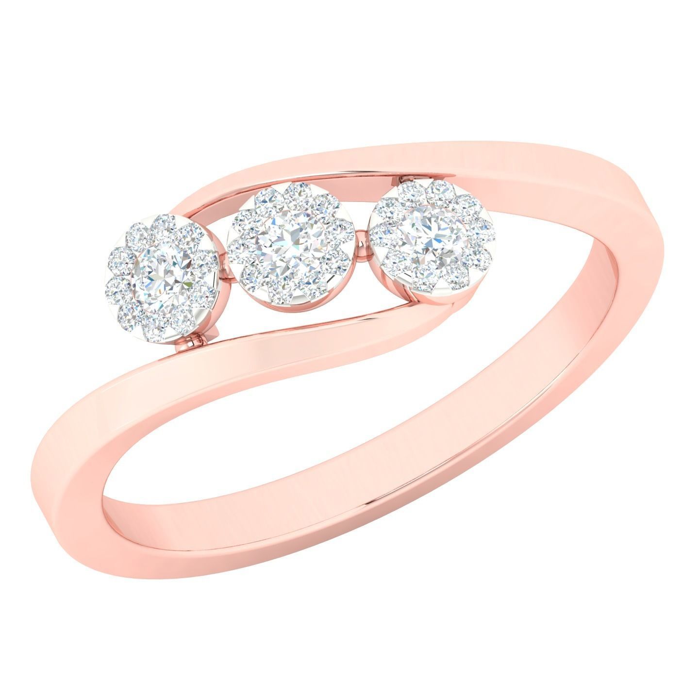 450 Creative Diamond Ring 3dm stl 1 render detail  Collection 3D print model_73