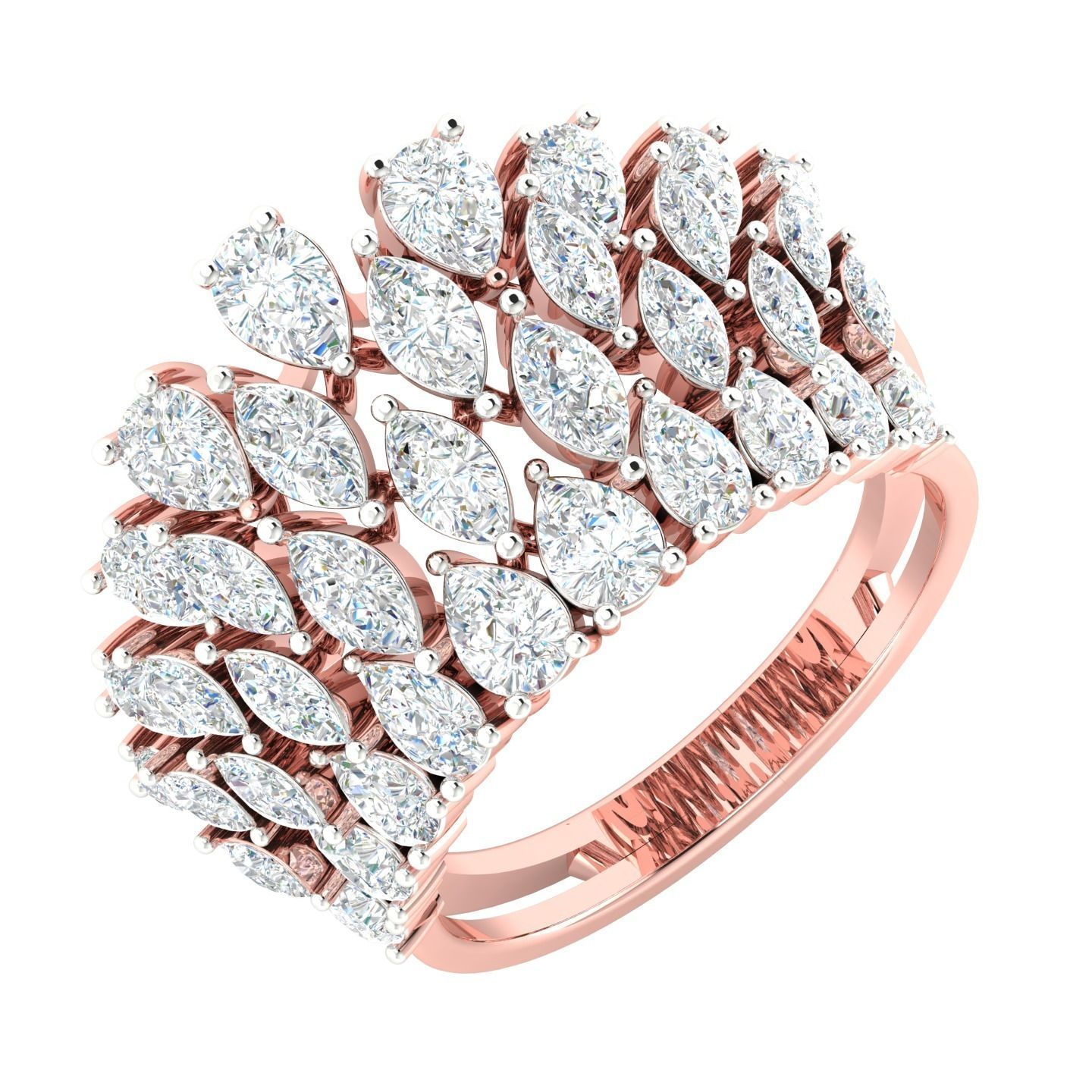 450 Creative Diamond Ring 3dm stl 1 render detail  Collection 3D print model_89