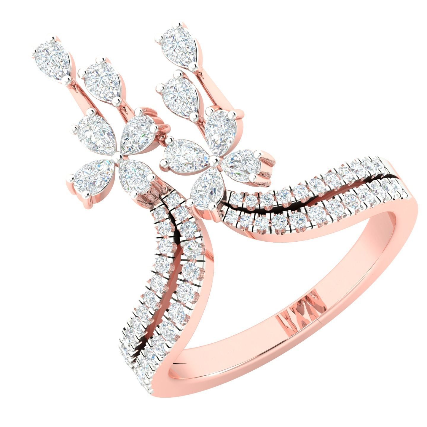 450 Creative Diamond Ring 3dm stl 1 render detail  Collection 3D print model_105