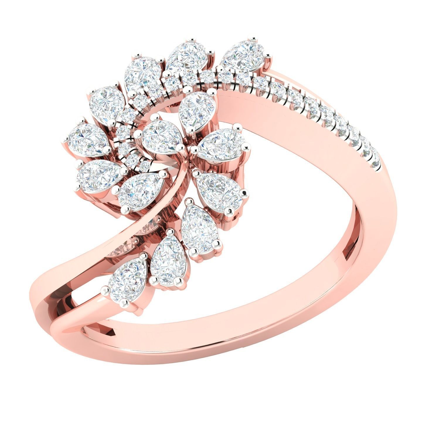 450 Creative Diamond Ring 3dm stl 1 render detail  Collection 3D print model_122