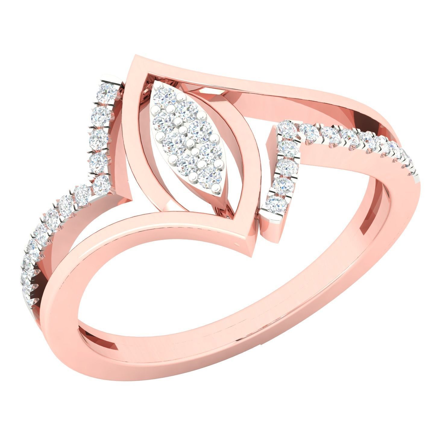 450 Creative Diamond Ring 3dm stl 1 render detail  Collection 3D print model_38