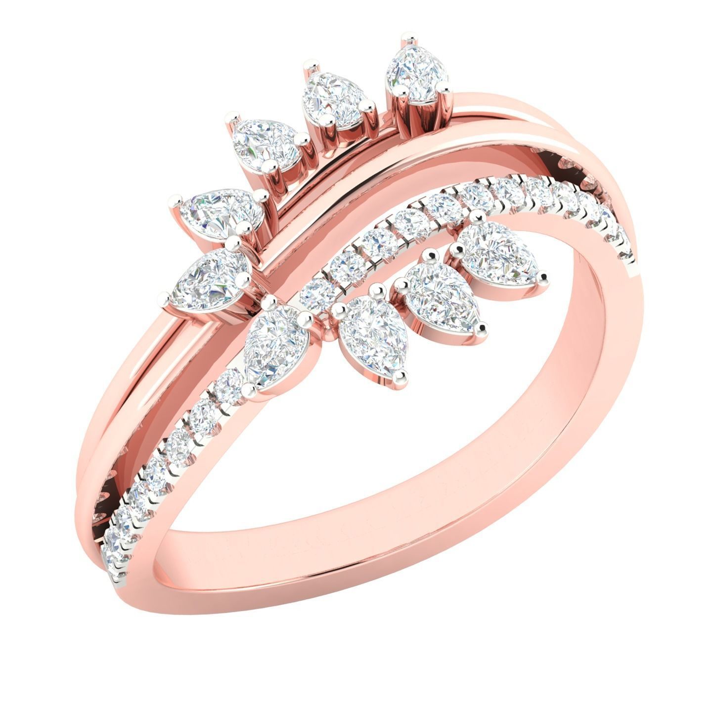 450 Creative Diamond Ring 3dm stl 1 render detail  Collection 3D print model_70