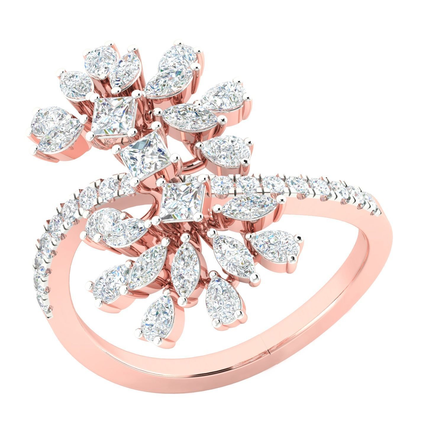 450 Creative Diamond Ring 3dm stl 1 render detail  Collection 3D print model_128