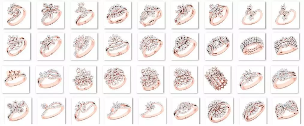 450 Creative Diamond Ring 3dm stl 1 render detail  Collection 3D print model_0
