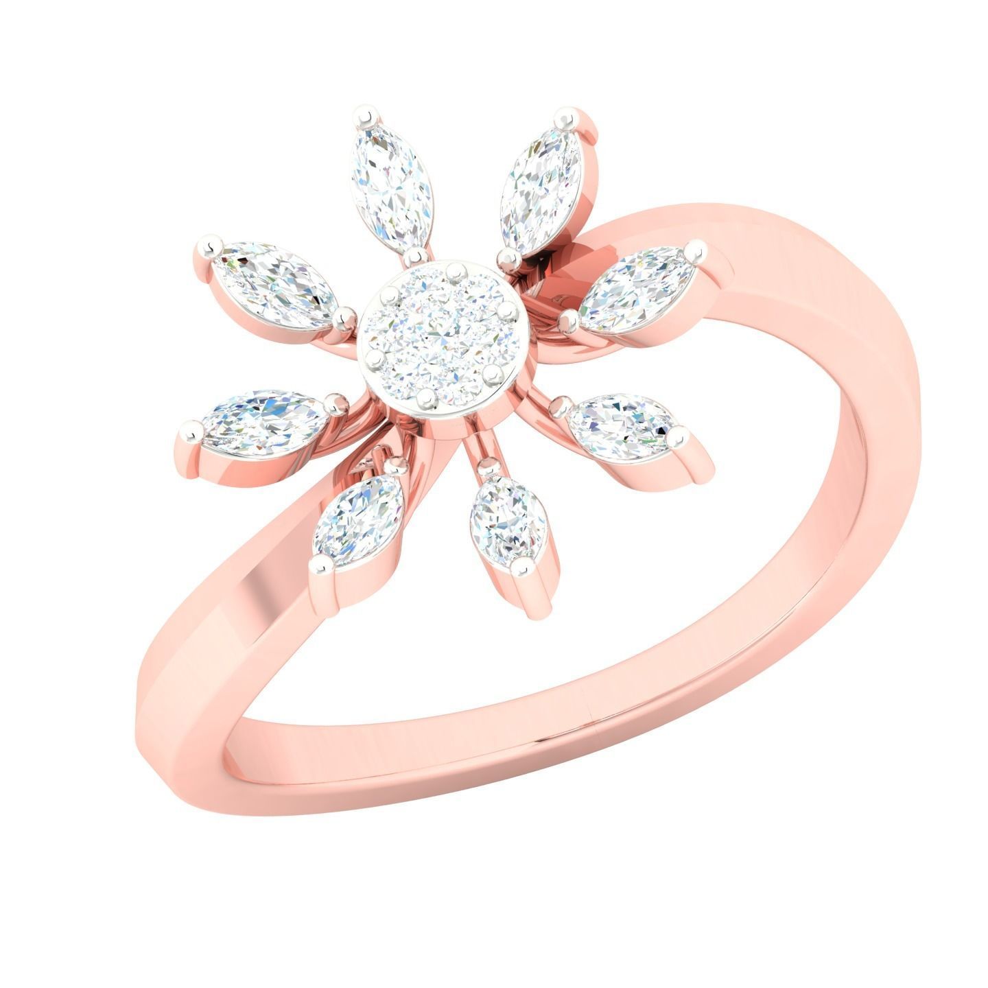 450 Creative Diamond Ring 3dm stl 1 render detail  Collection 3D print model_40