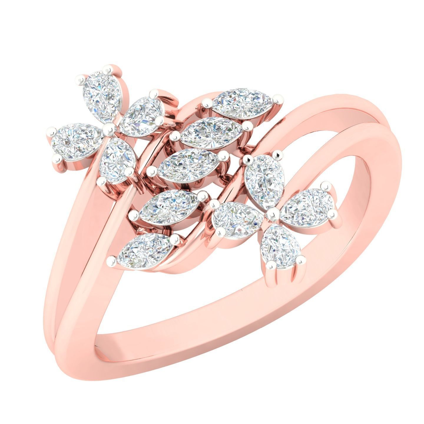 450 Creative Diamond Ring 3dm stl 1 render detail  Collection 3D print model_130