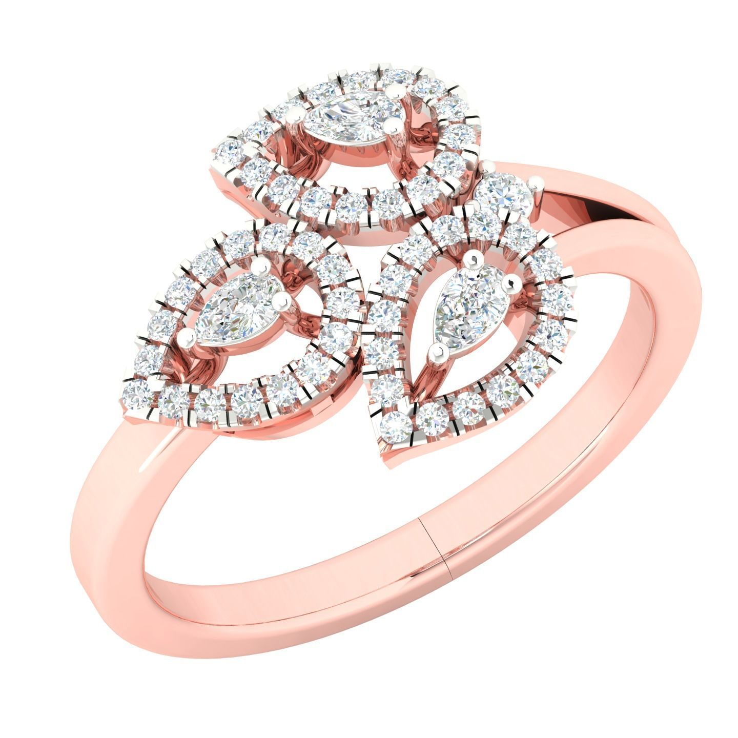 450 Creative Diamond Ring 3dm stl 1 render detail  Collection 3D print model_102