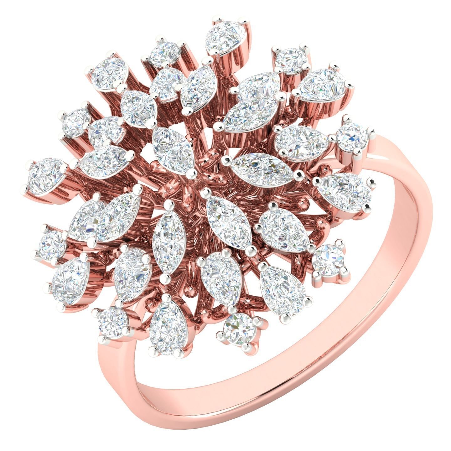 450 Creative Diamond Ring 3dm stl 1 render detail  Collection 3D print model_64