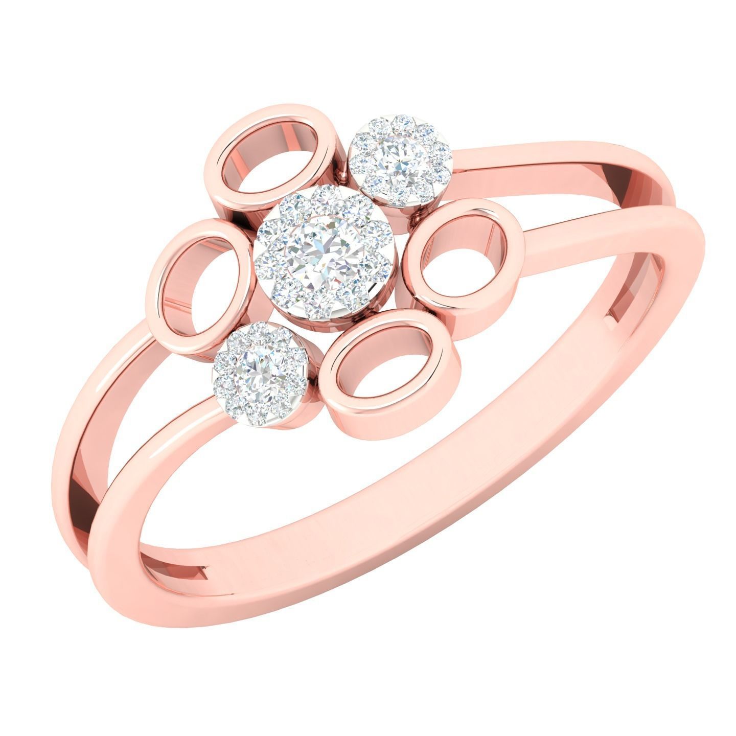 450 Creative Diamond Ring 3dm stl 1 render detail  Collection 3D print model_136