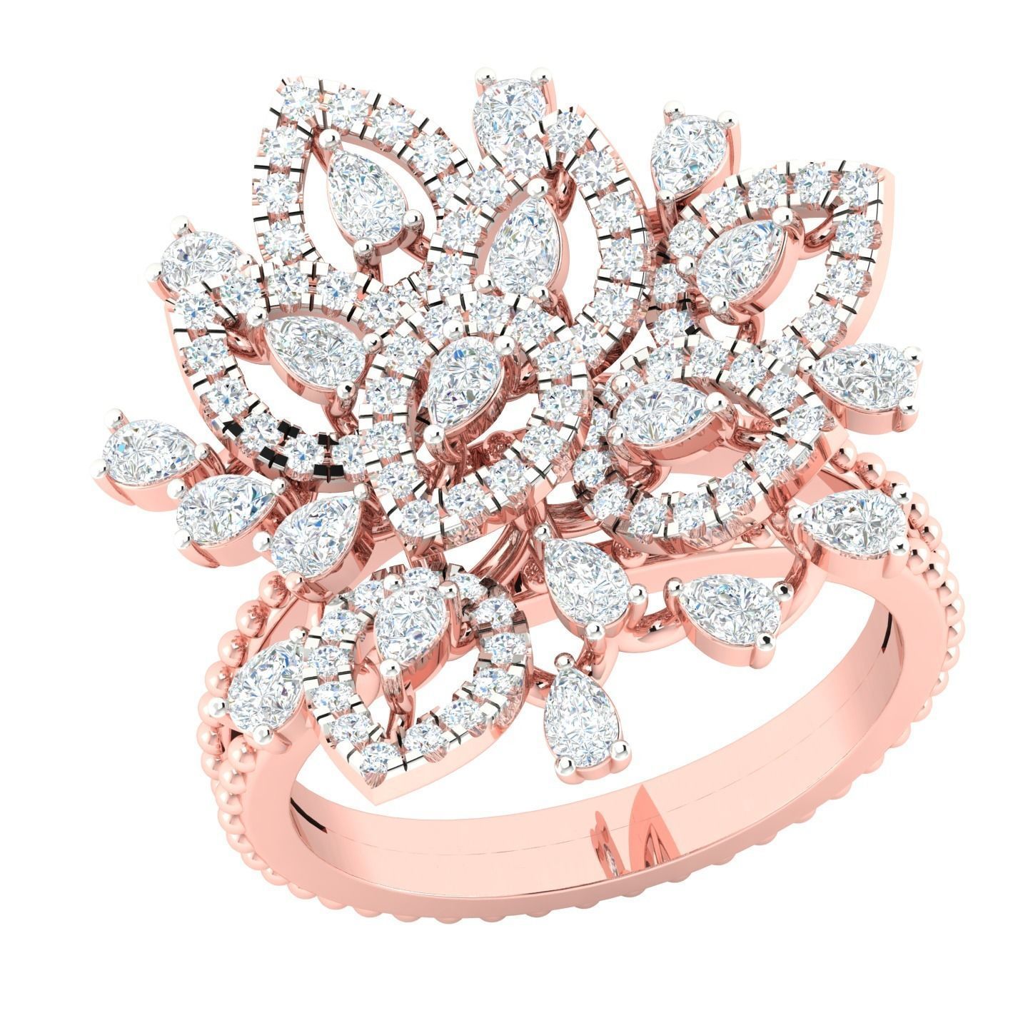 450 Creative Diamond Ring 3dm stl 1 render detail  Collection 3D print model_59