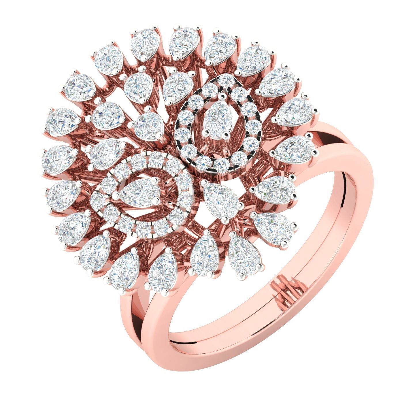 450 Creative Diamond Ring 3dm stl 1 render detail  Collection 3D print model_76