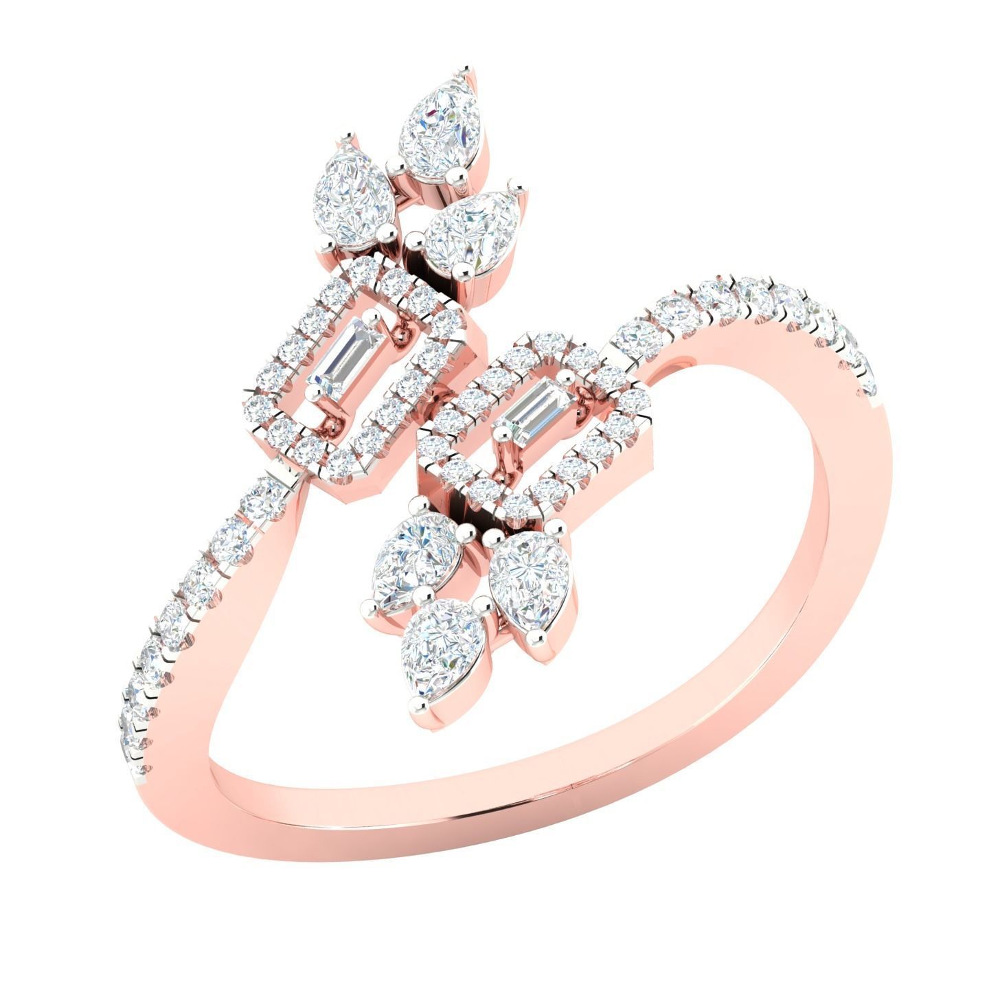 450 Creative Diamond Ring 3dm stl 1 render detail  Collection 3D print model_48