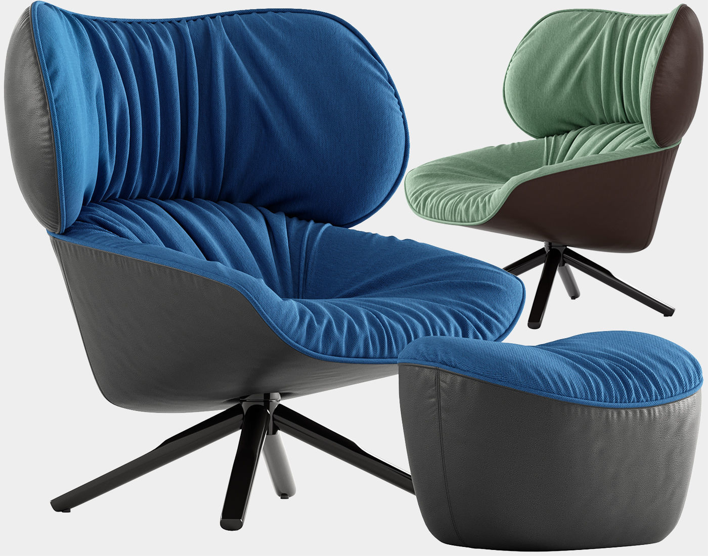 Tabano armchair 3D model_1