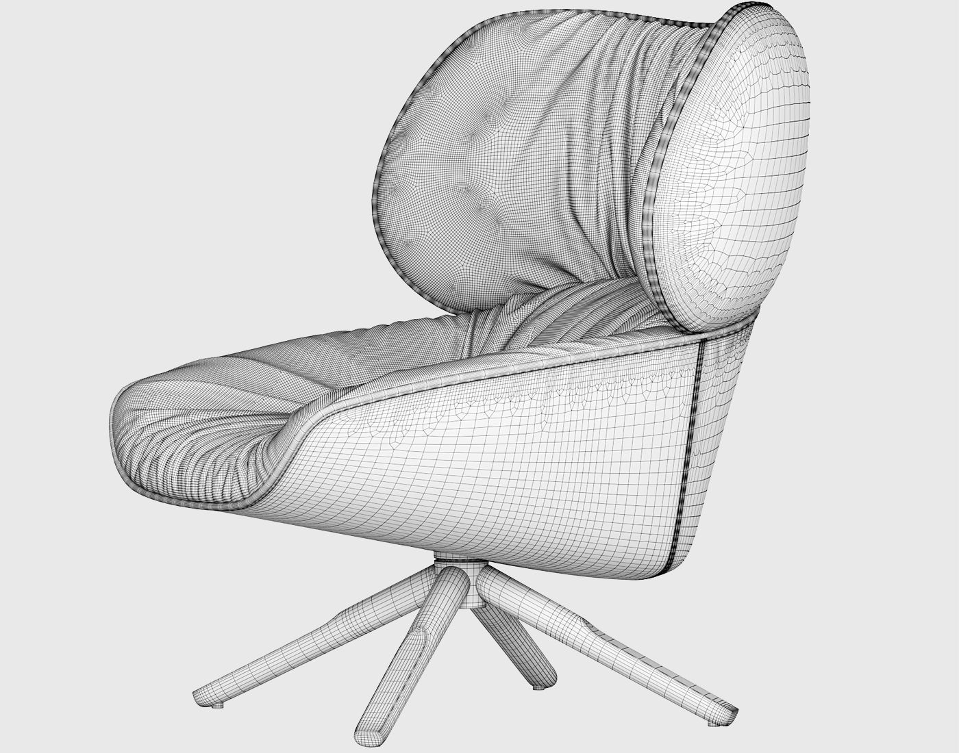 Tabano armchair 3D model_9