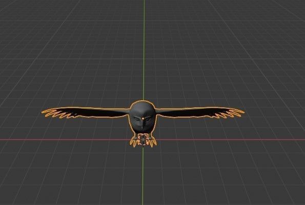 Not rigged Owl 3D model_3