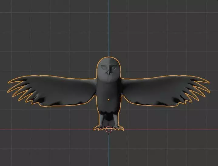 Not rigged Owl 3D model_0