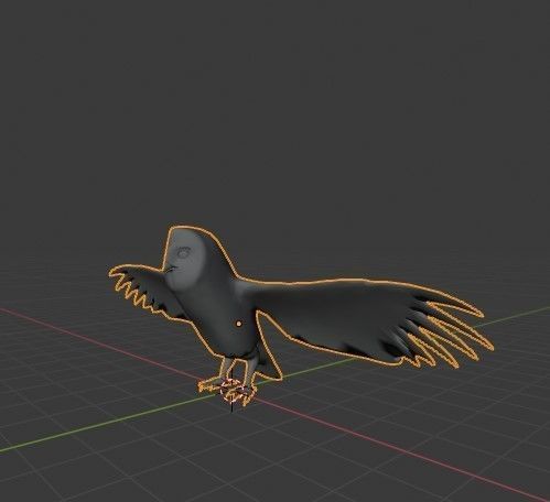 Not rigged Owl 3D model_1
