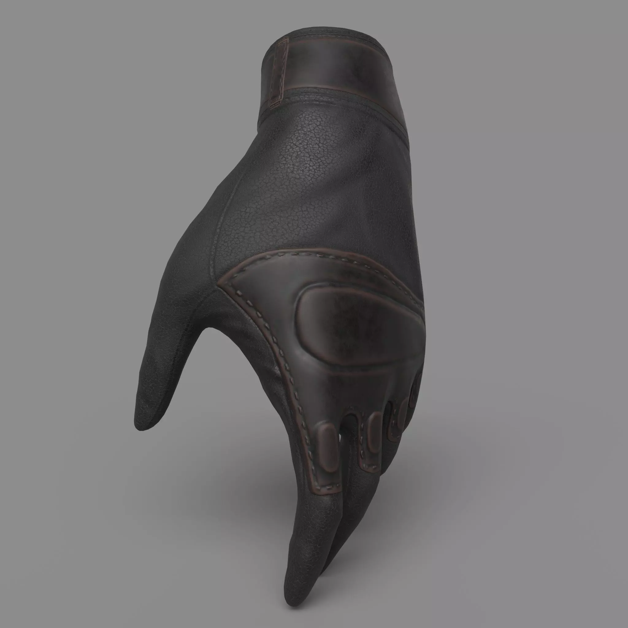 Military Gloves Low Poly Baked Low-poly 3D model