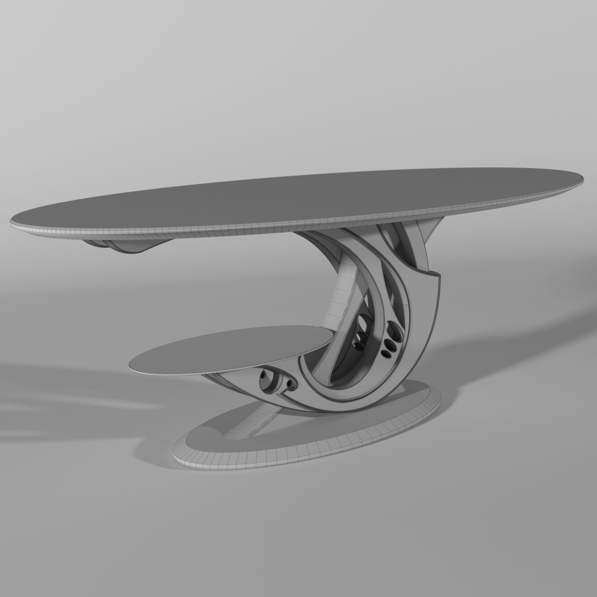 Table futurist dining 3D model_4