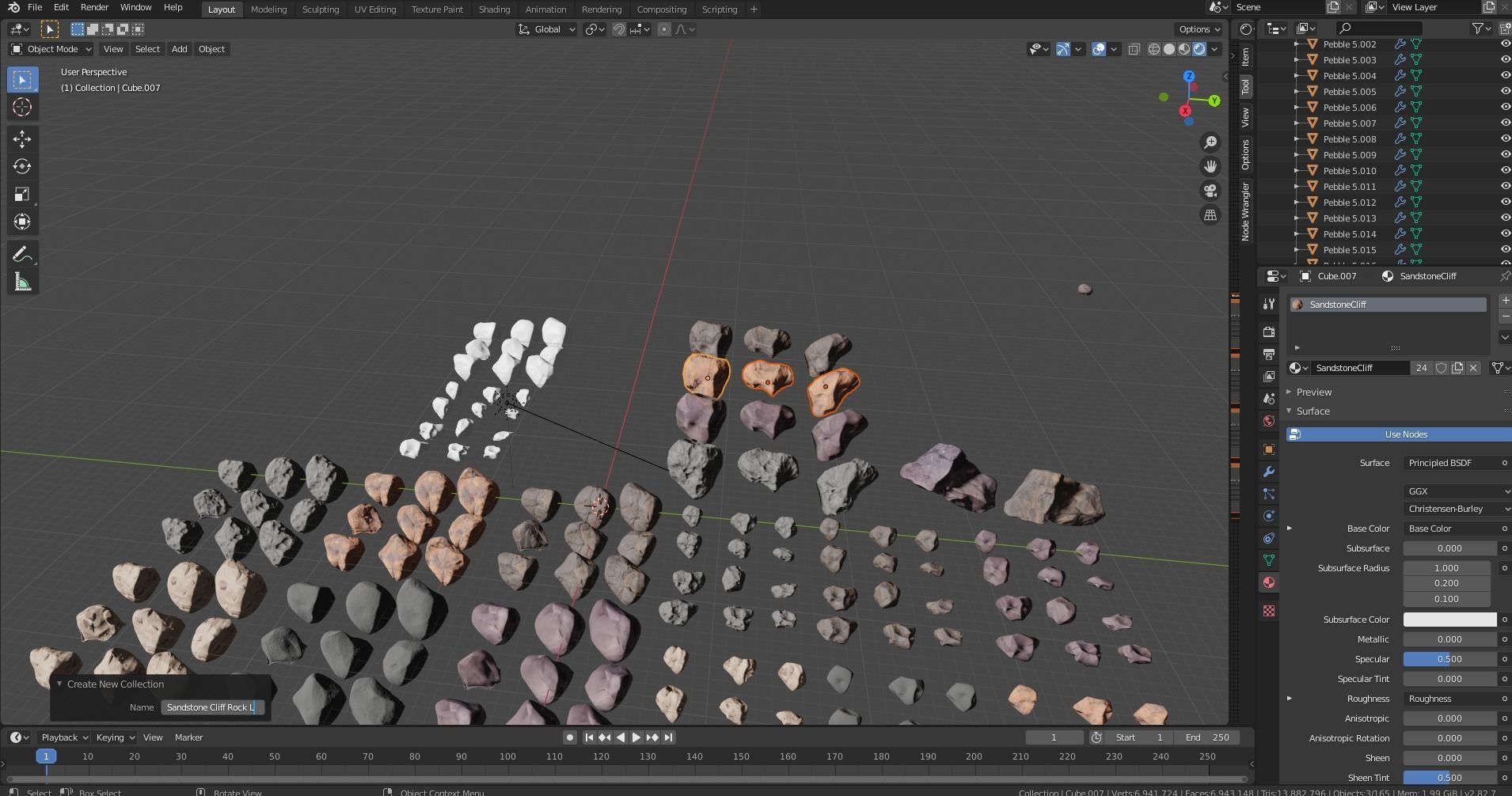 Hytagos small Rock Collection Low-poly 3D model_7