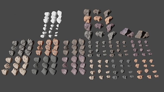 Hytagos small Rock Collection Low-poly 3D model