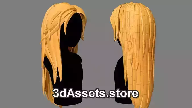 Character - Cartoon - Girl Long Hairs 05