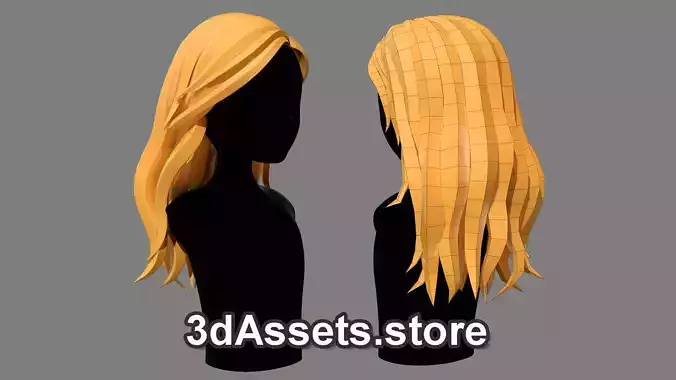 Character - Cartoon - Girl Long Hairs 06