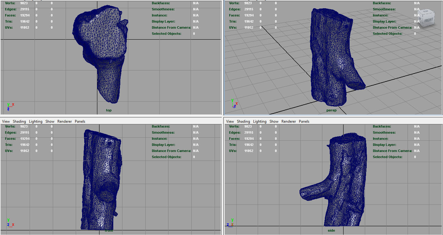 Wood Log 1 Low-poly 3D model_10