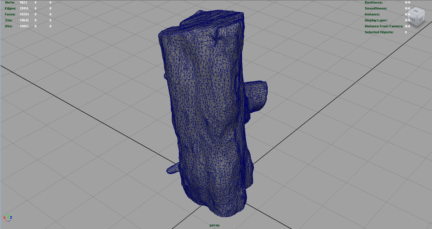 Wood Log 1 Low-poly 3D model_13