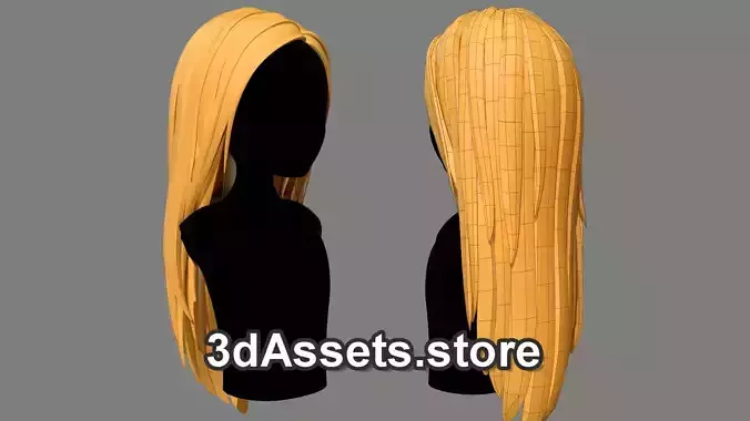 Character - Cartoon - Girl Long Hairs 07