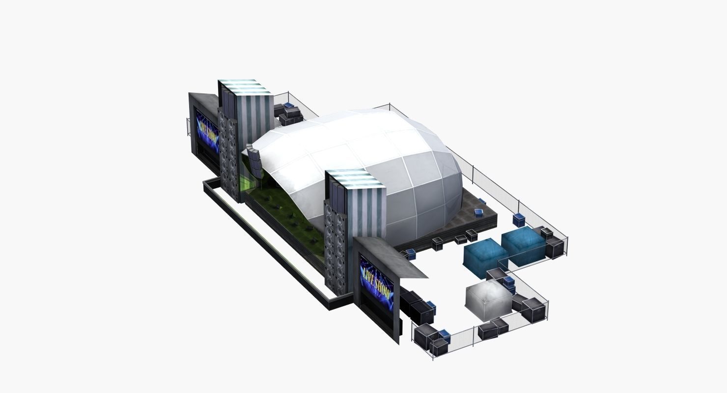 Concert Stage 3D model_23