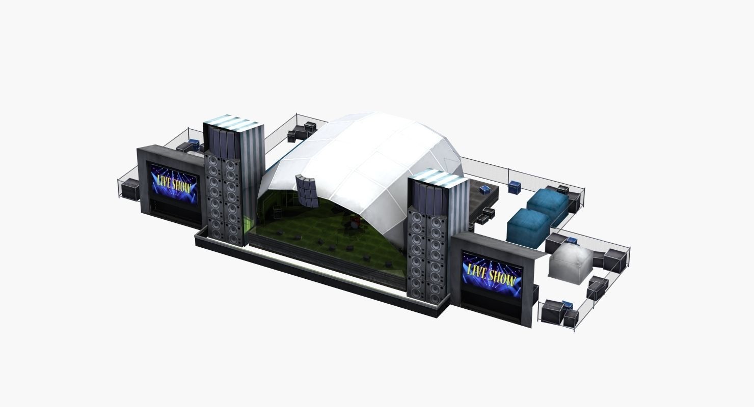 Concert Stage 3D model_26