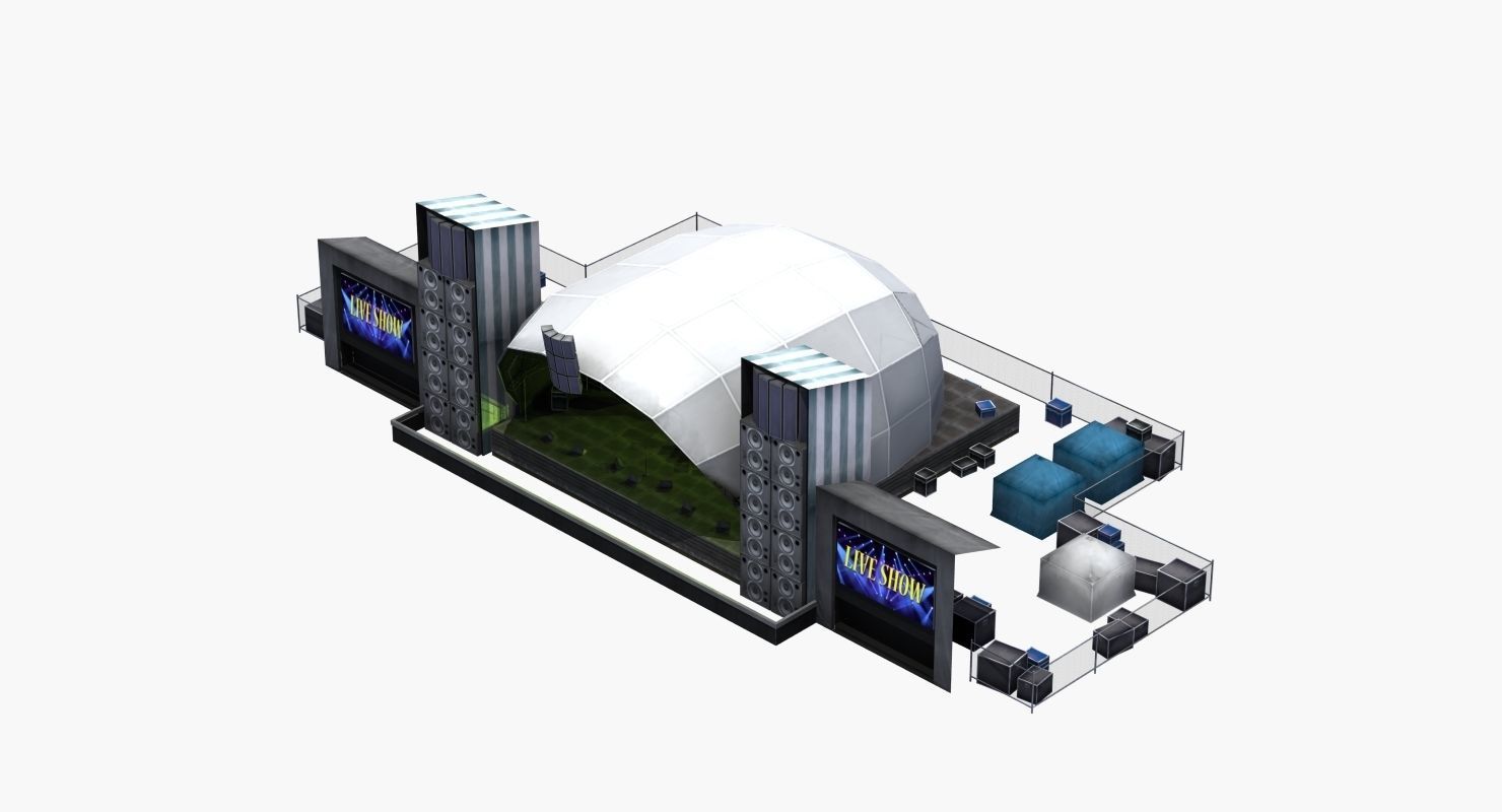 Concert Stage 3D model_24