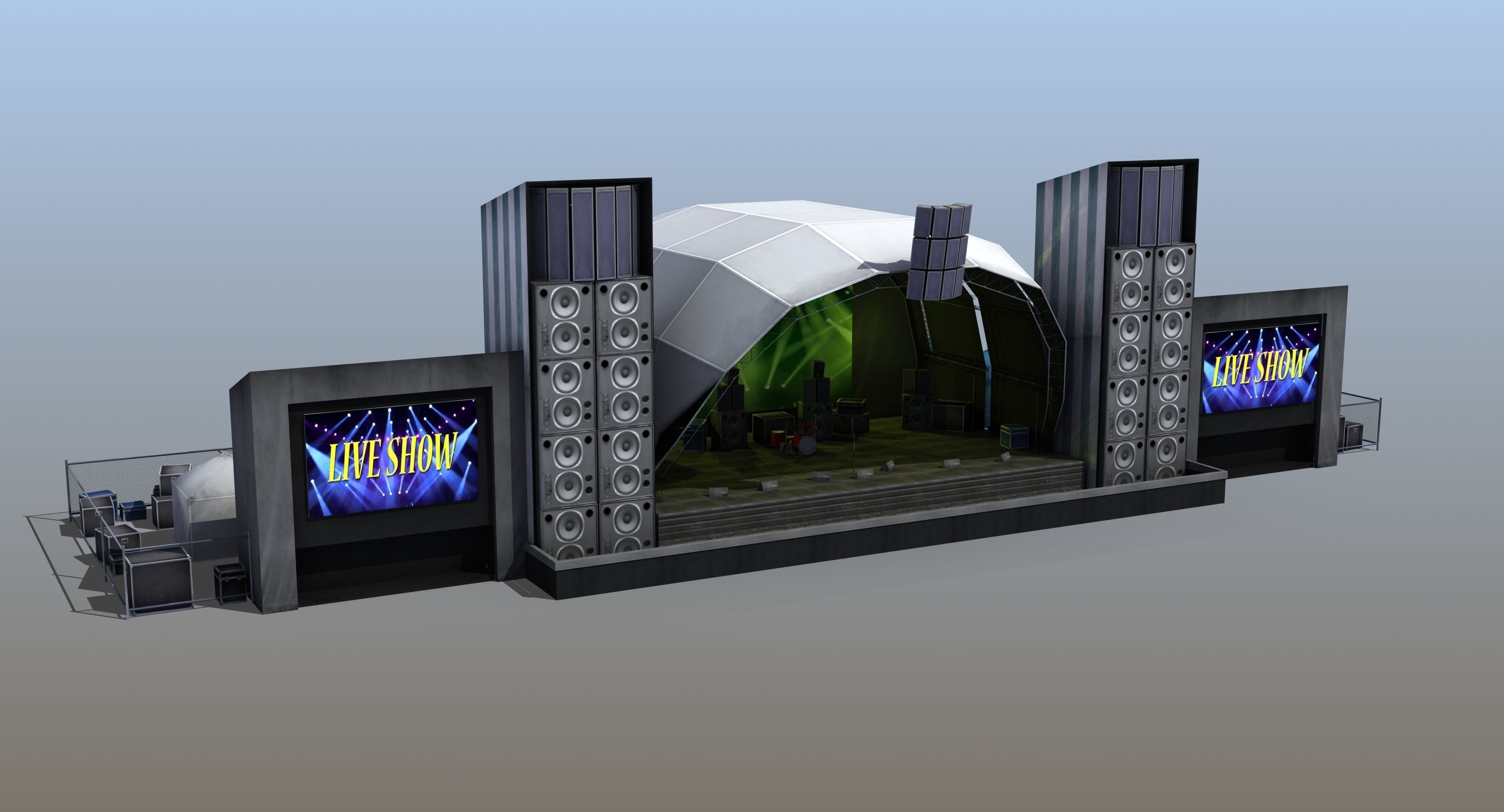 Concert Stage 3D model_19