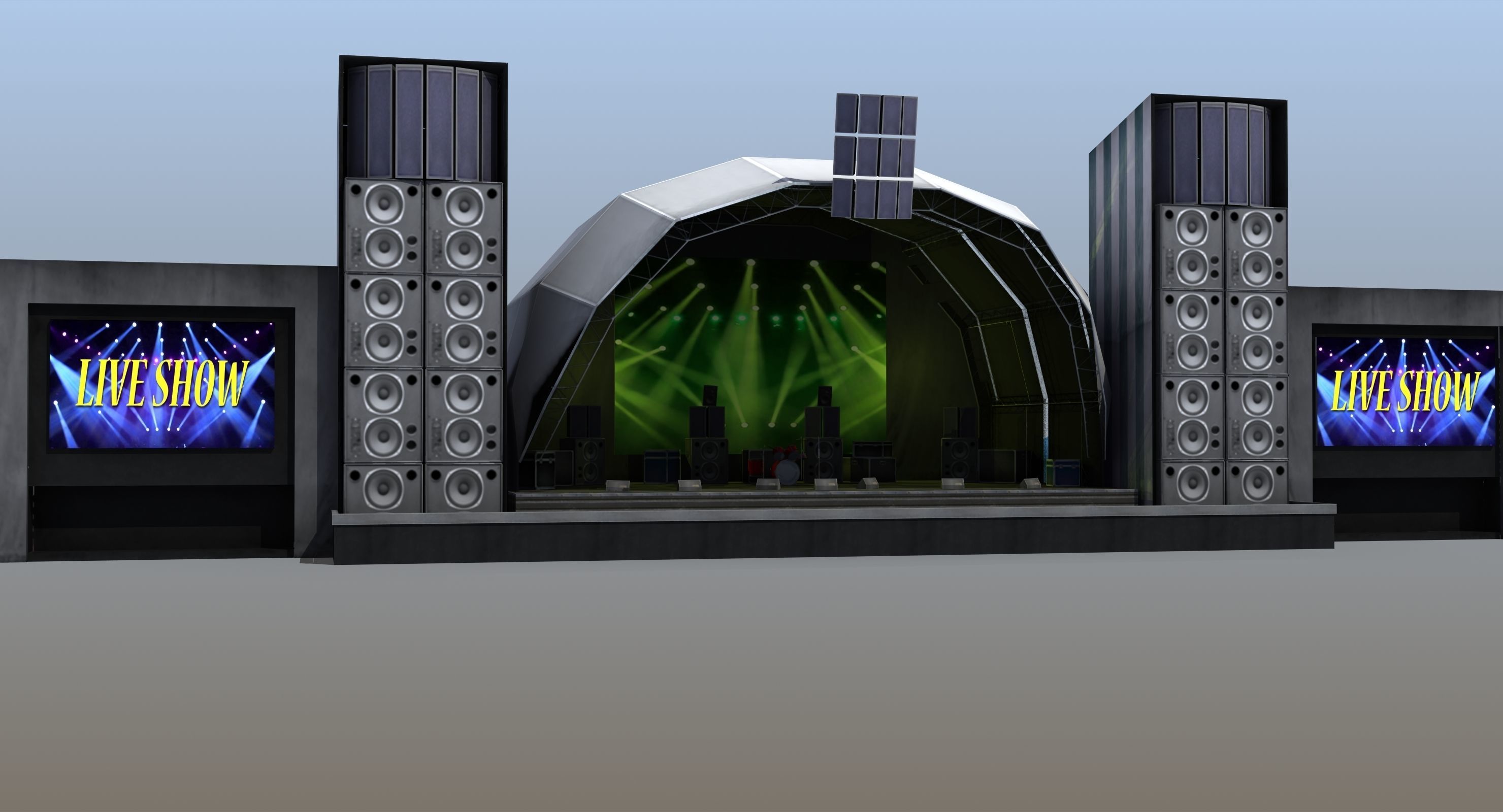 Concert Stage 3D model_11