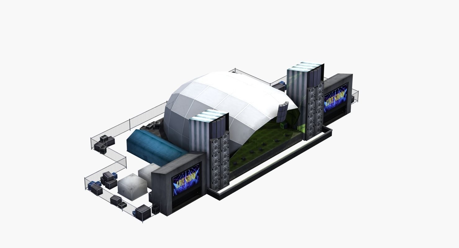Concert Stage 3D model_1