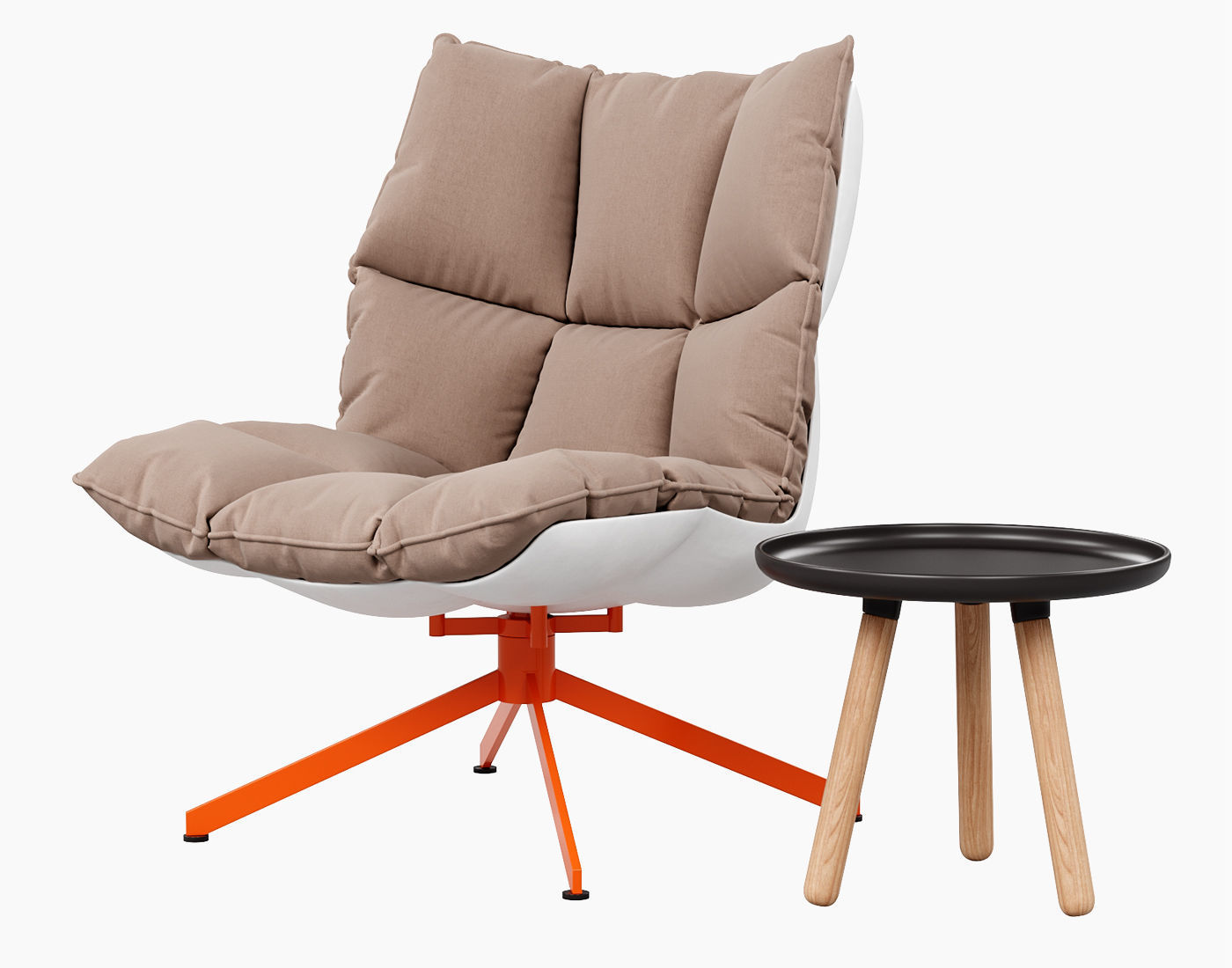 Husk armchair 3D model_2