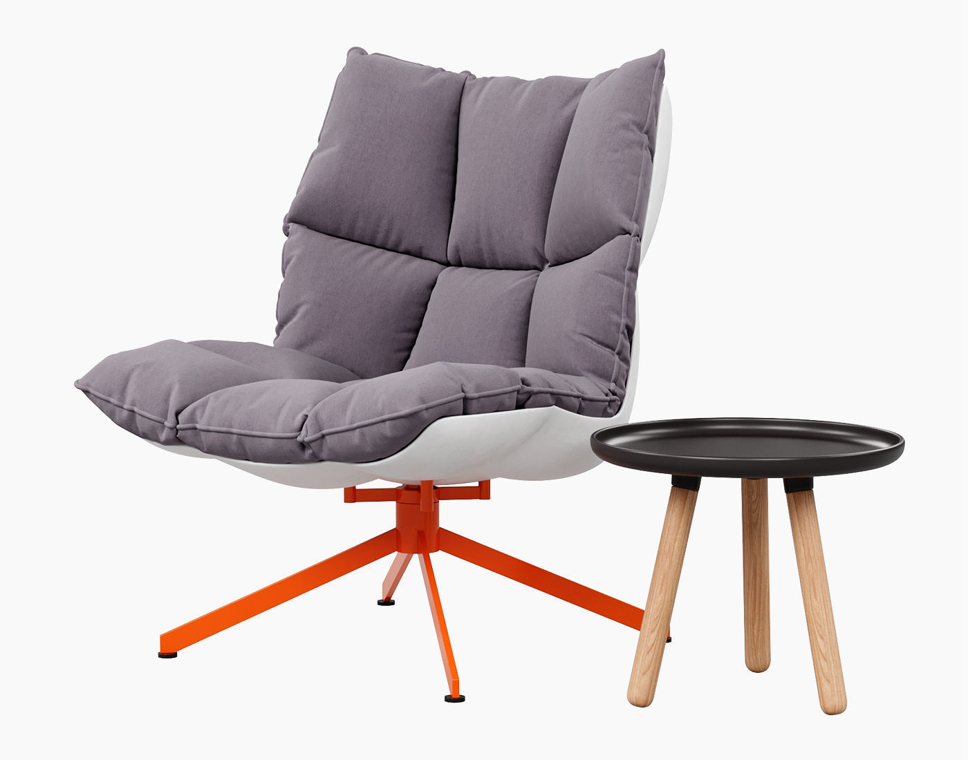 Husk armchair 3D model_1