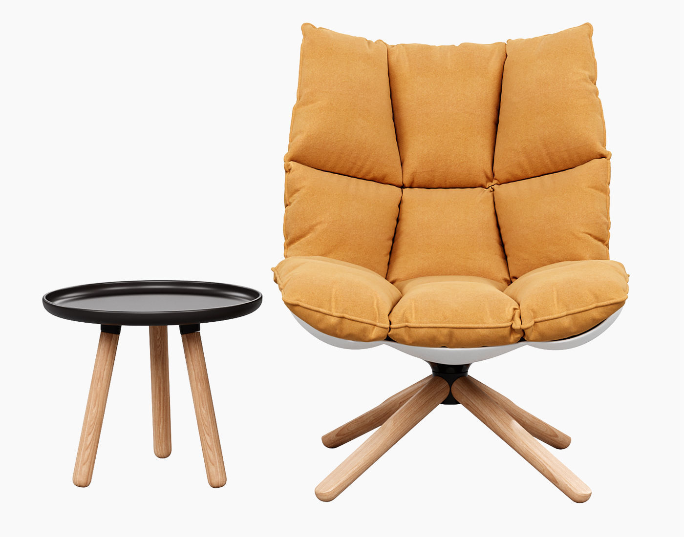 Husk armchair 3D model_5