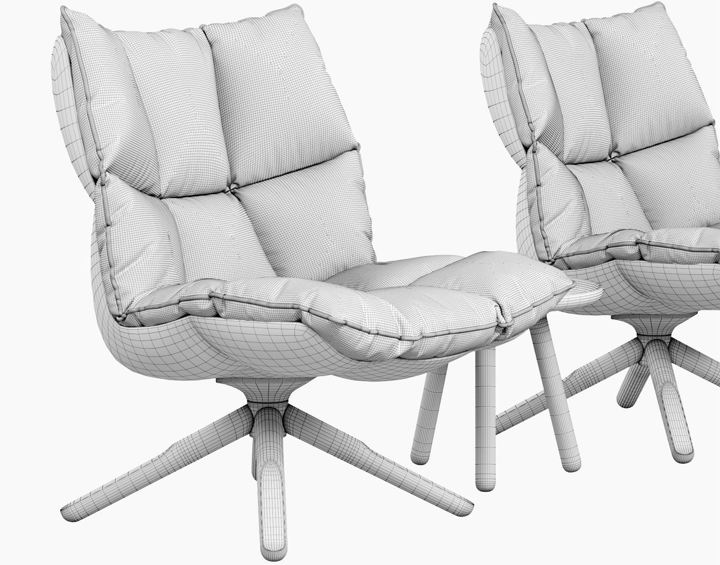 Husk armchair 3D model_9