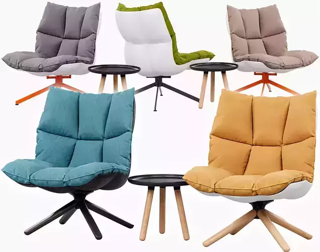 Husk armchair 3D model