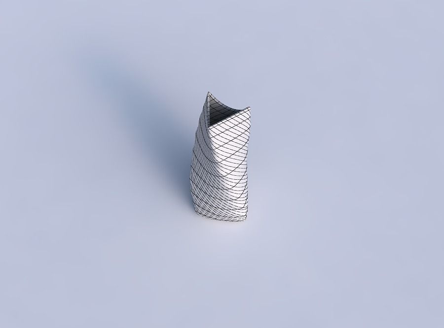 Vase twist curved tipping triangle 2 with relaxed large twists 3D print model_6