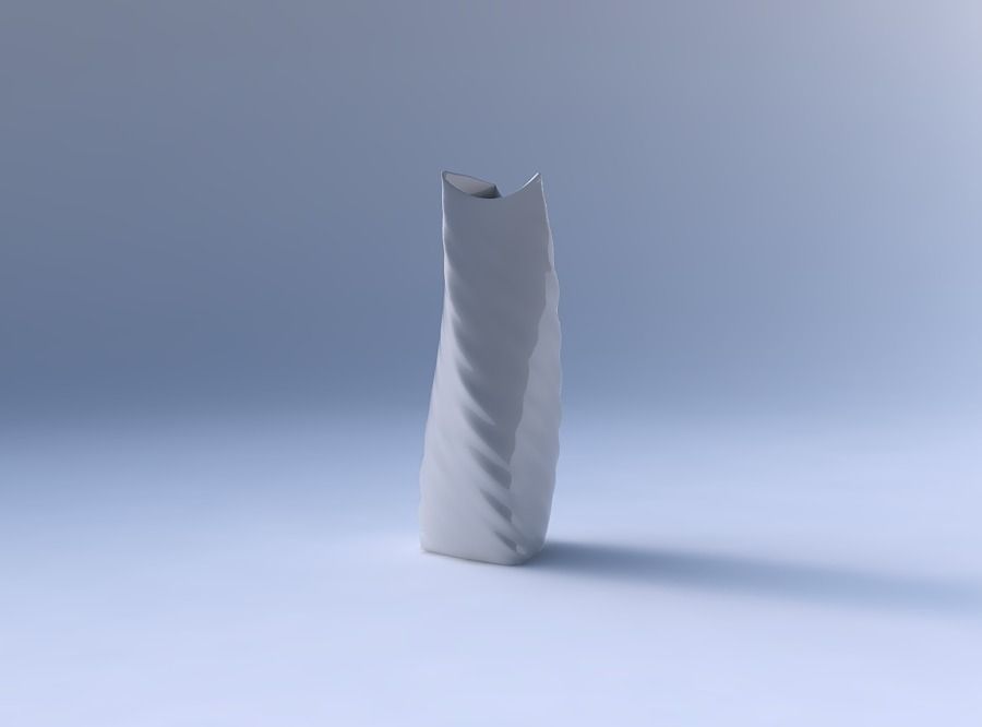 Vase twist curved tipping triangle 2 with relaxed large twists 3D print model_4