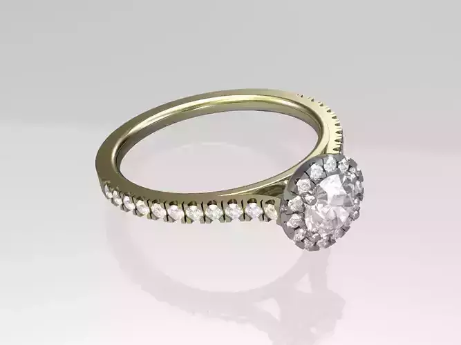 Halo engagement ring