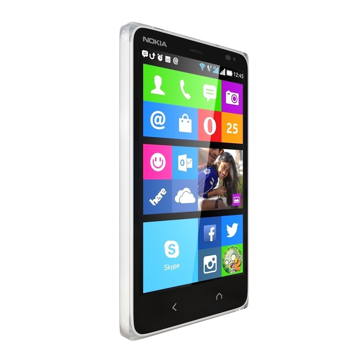 Nokia X2 Dual SIM White 3D model_6