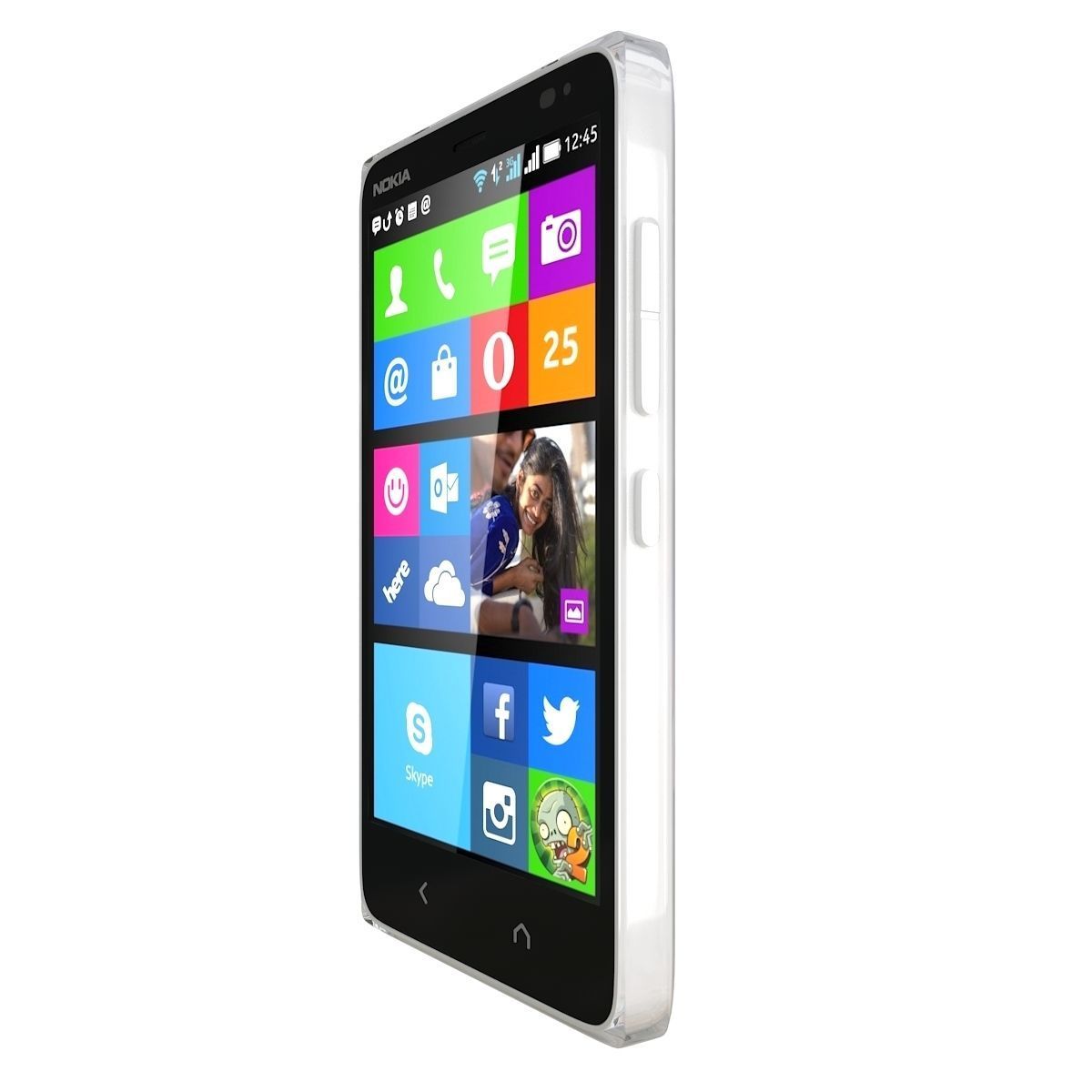 Nokia X2 Dual SIM White 3D model_5