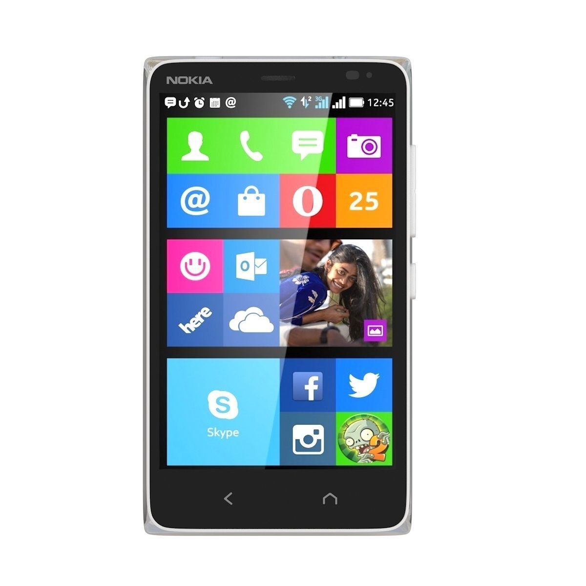 Nokia X2 Dual SIM White 3D model_3