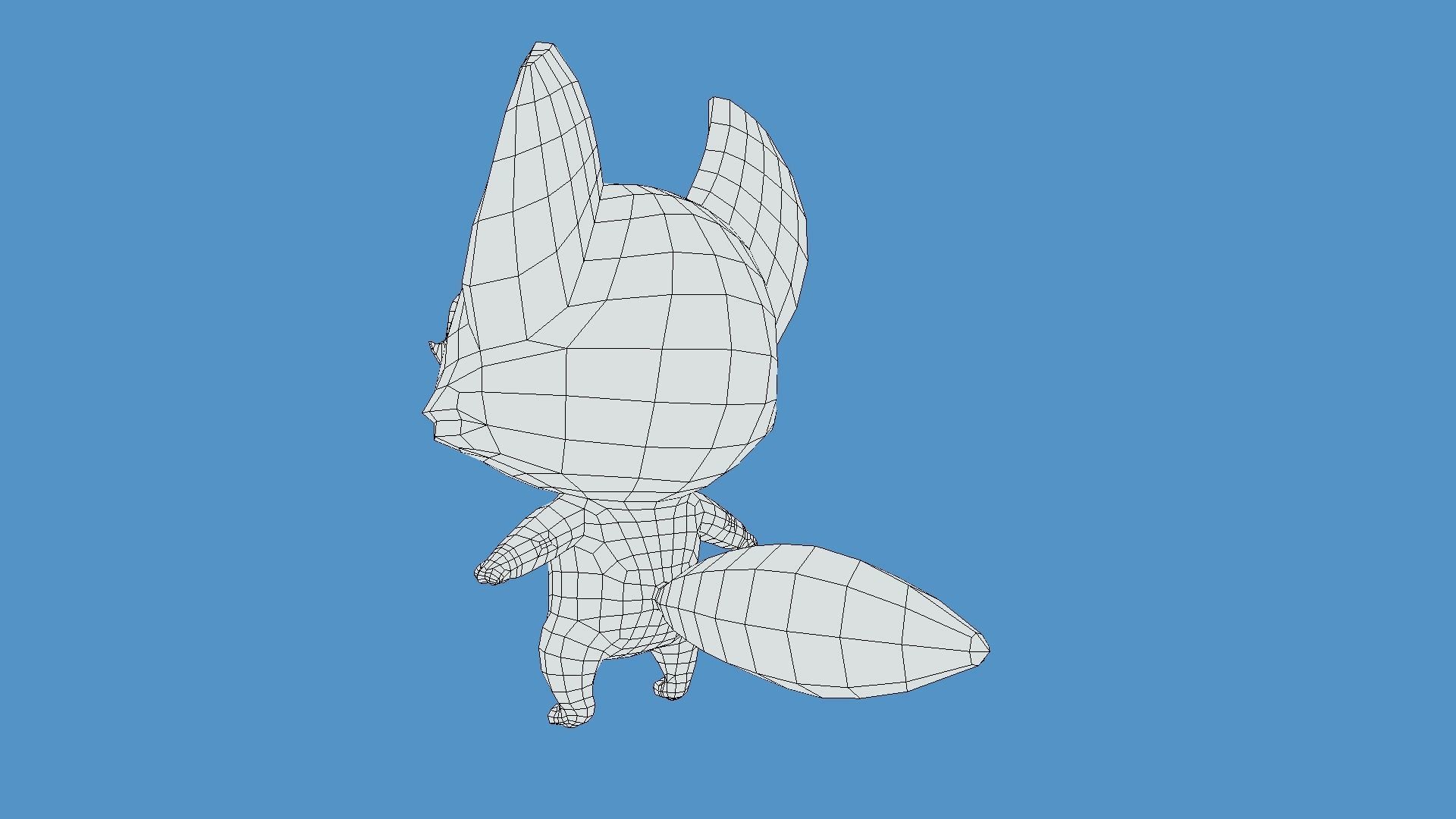 PBR Fox Character Free low-poly 3D model_12