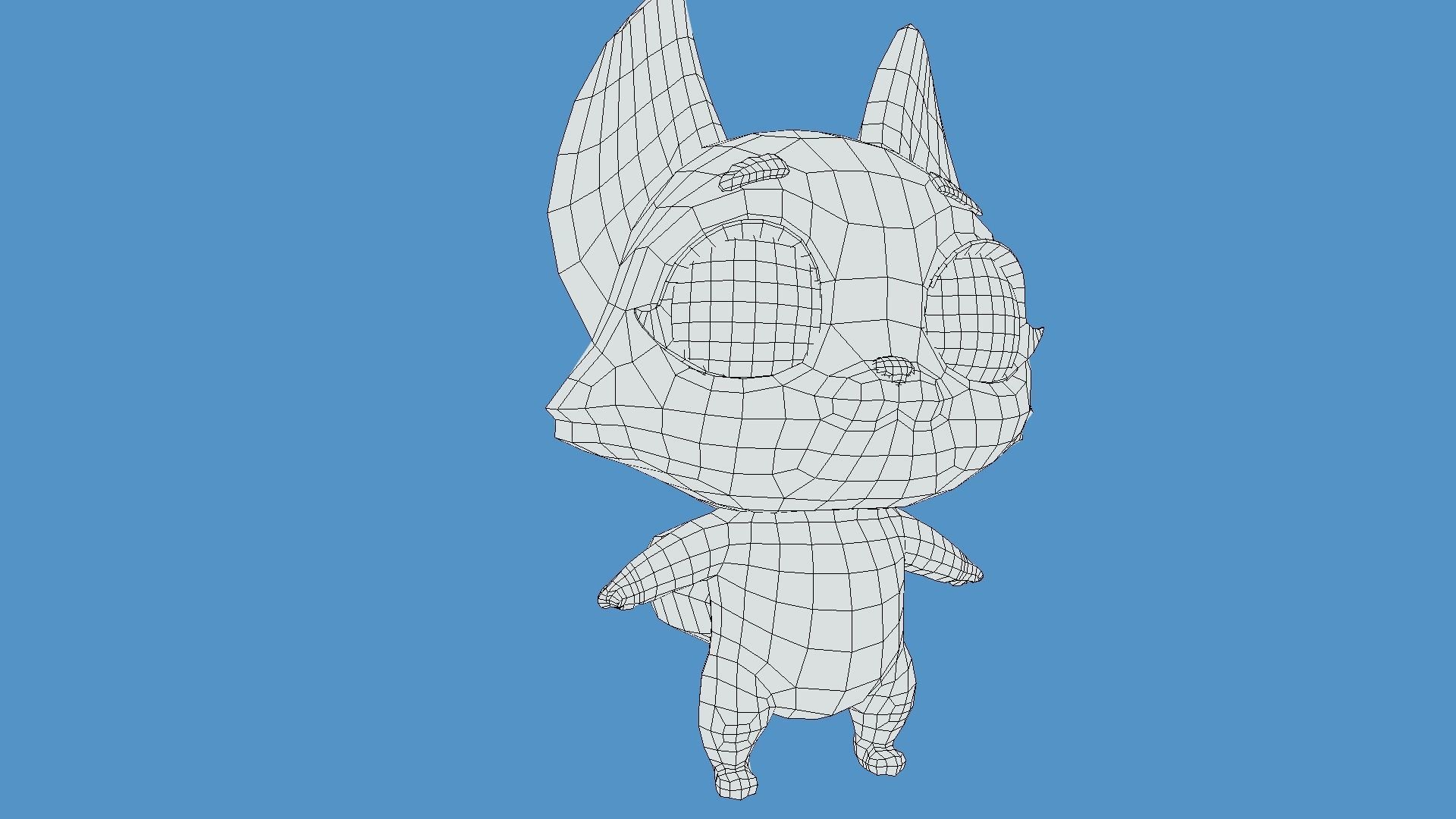 PBR Fox Character Free low-poly 3D model_2