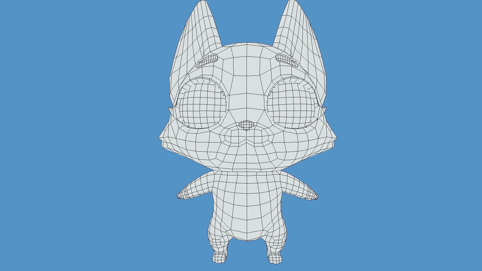 PBR Fox Character Free low-poly 3D model_9